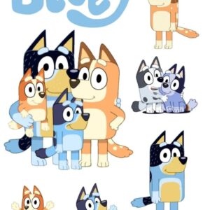 bluey tv show edible print cake topper - the crazy cake lady
