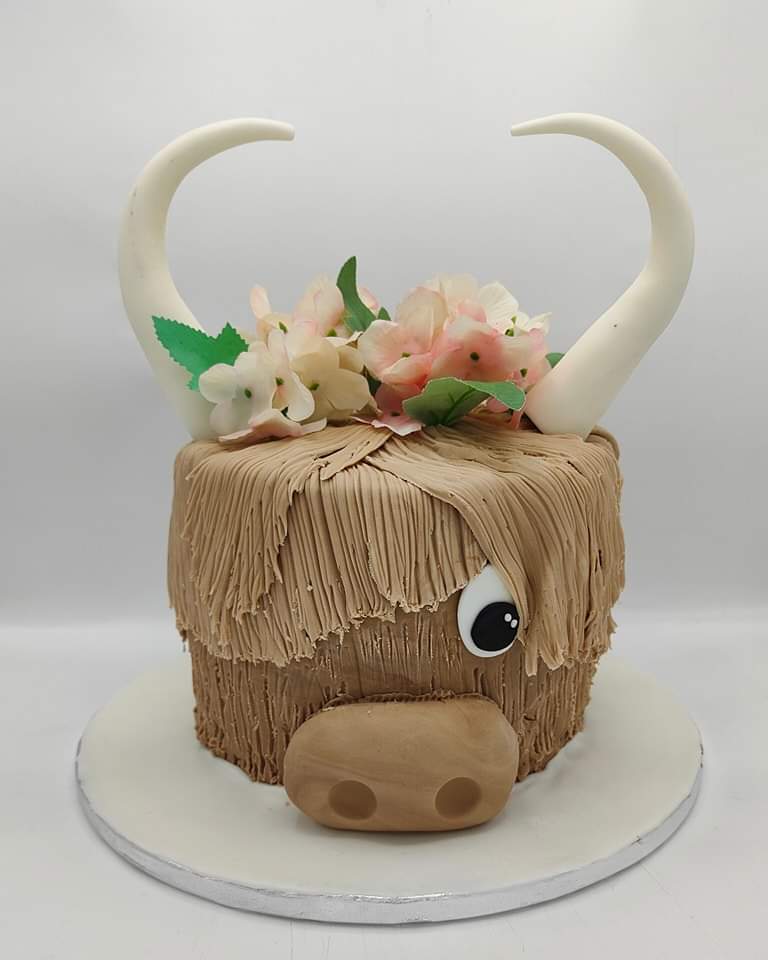 Highland Cow Cake - The crazy cake lady